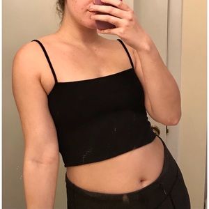 Brandy Melville Black Waffle Cami